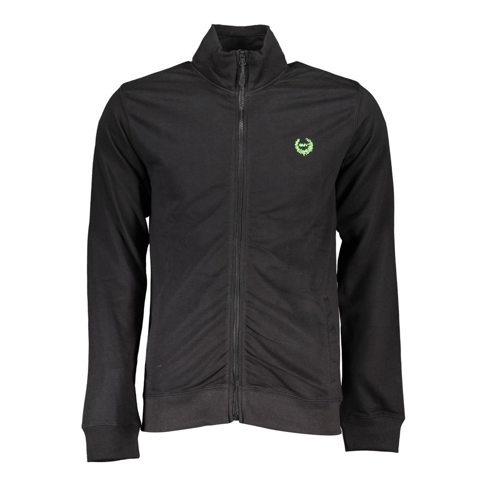 Black Cotton Men's Sweatshirt - ventzia