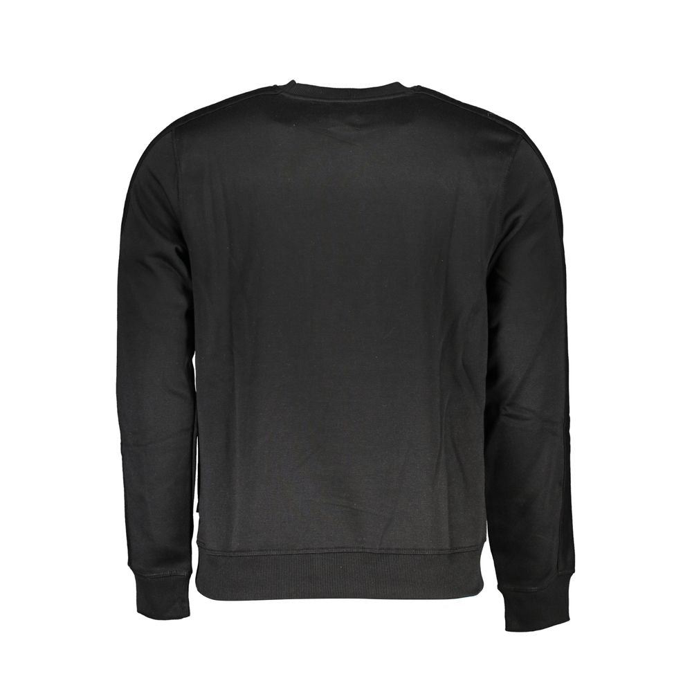 Black Polyester Men Sweatshirt - ventzia