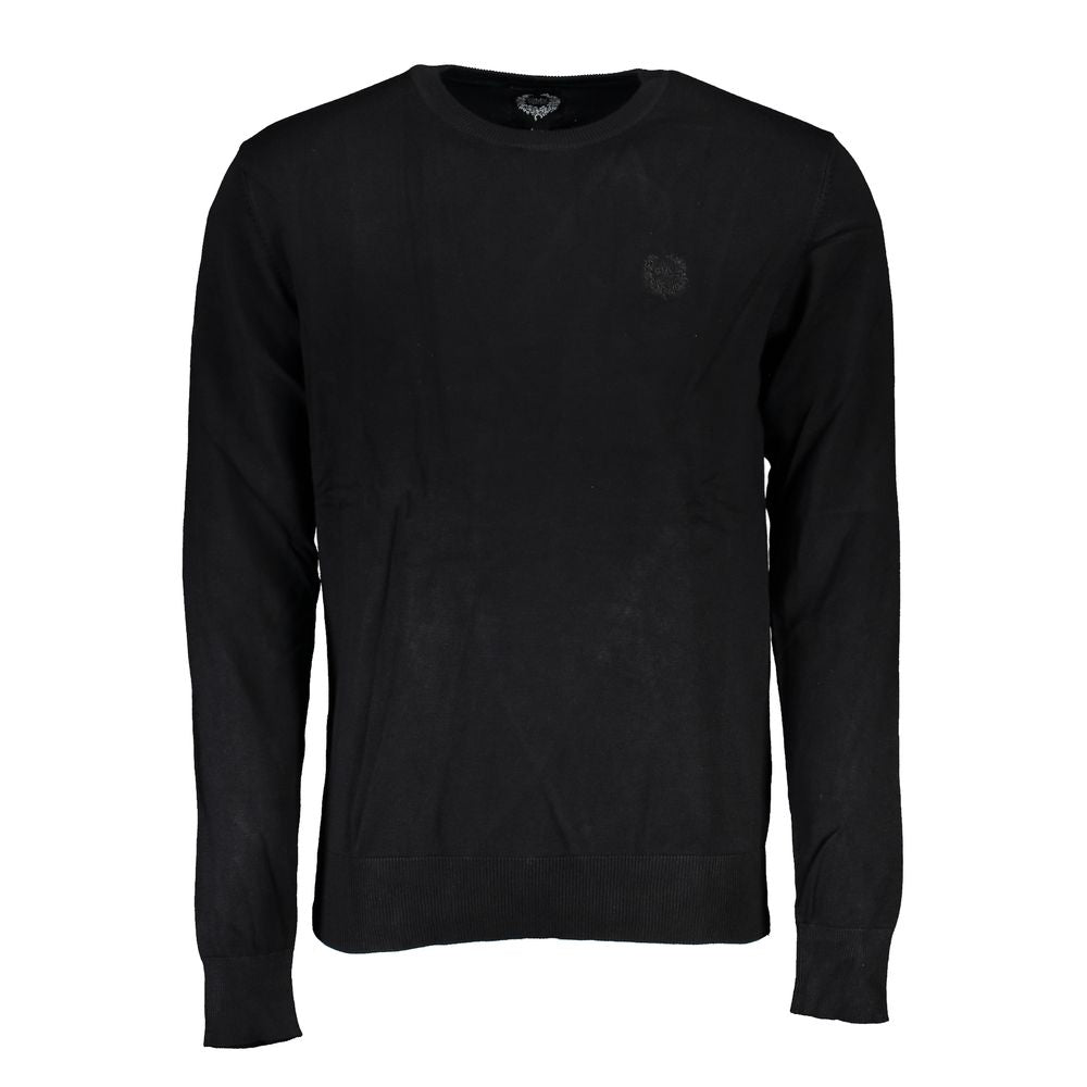 Black Viscose Men's Sweater - ventzia