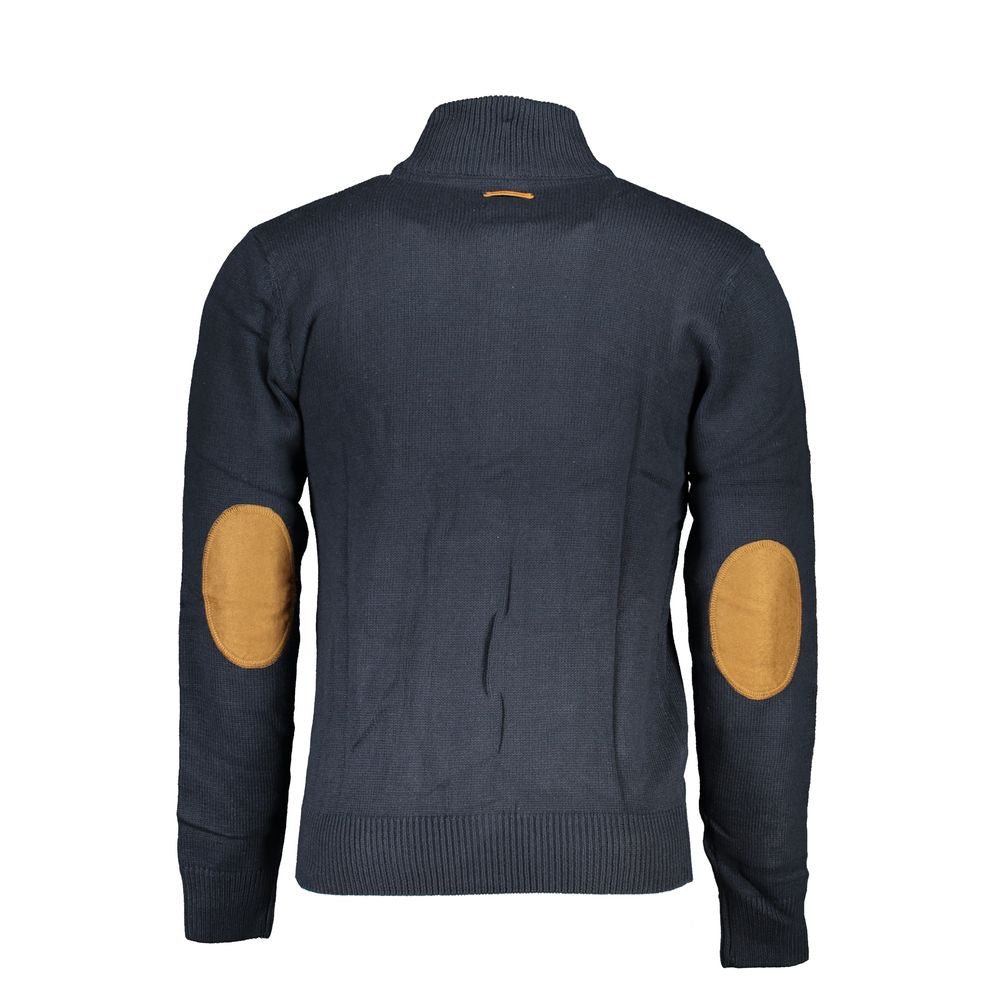 Blue Cotton Men's Cardigan - ventzia