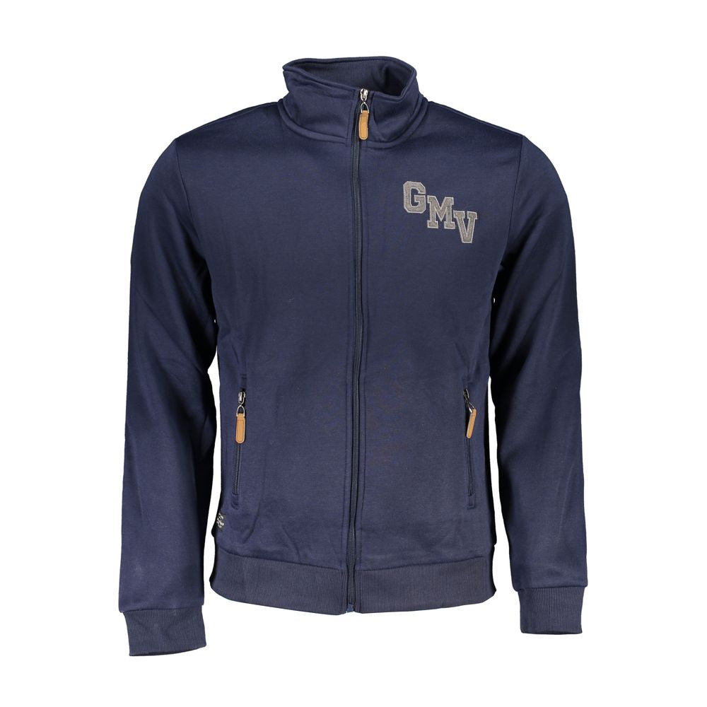 Blue Polyester Men's Sweatshirt - ventzia