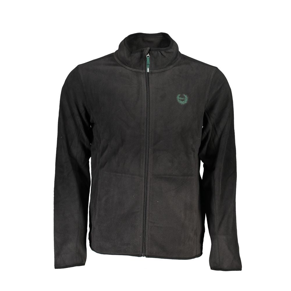 Black Polyester Men Sweatshirt - ventzia
