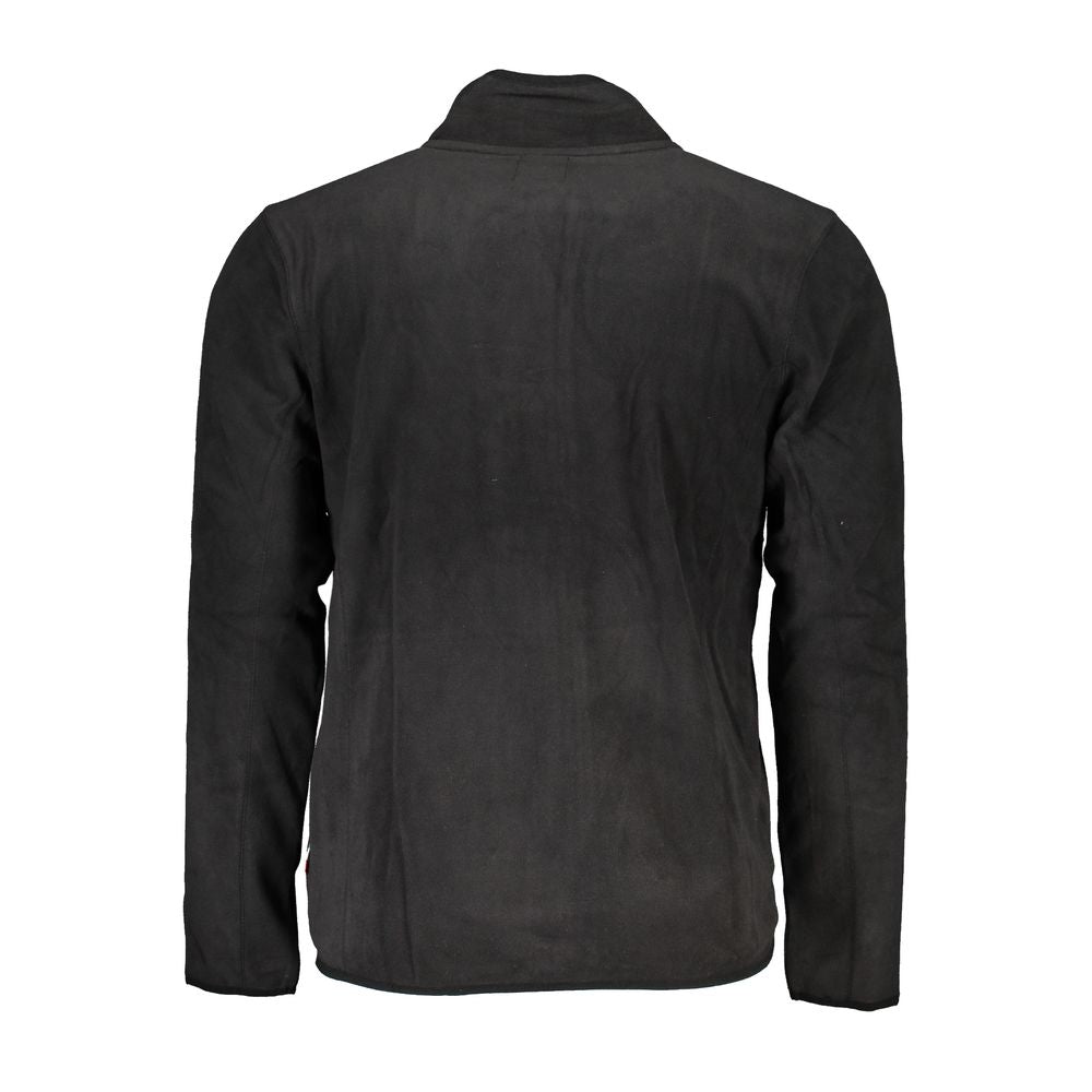 Black Polyester Men Sweatshirt - ventzia