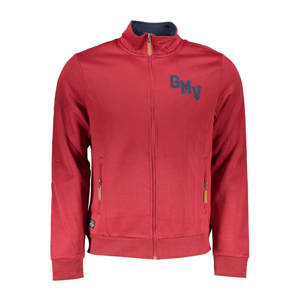 Red Polyester Men Sweatshirt - ventzia