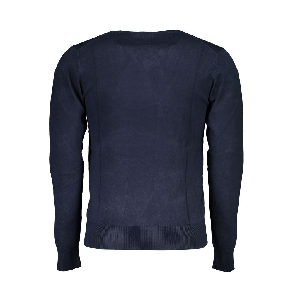 Blue Viscose Sweater - ventzia