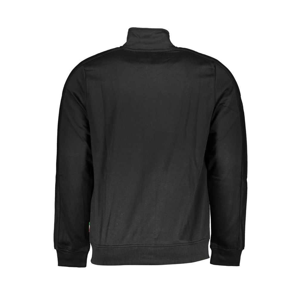 Black Polyester Men Sweatshirt - ventzia