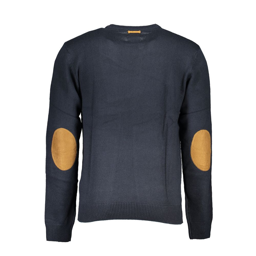 Blue Cotton Men's Sweater - ventzia