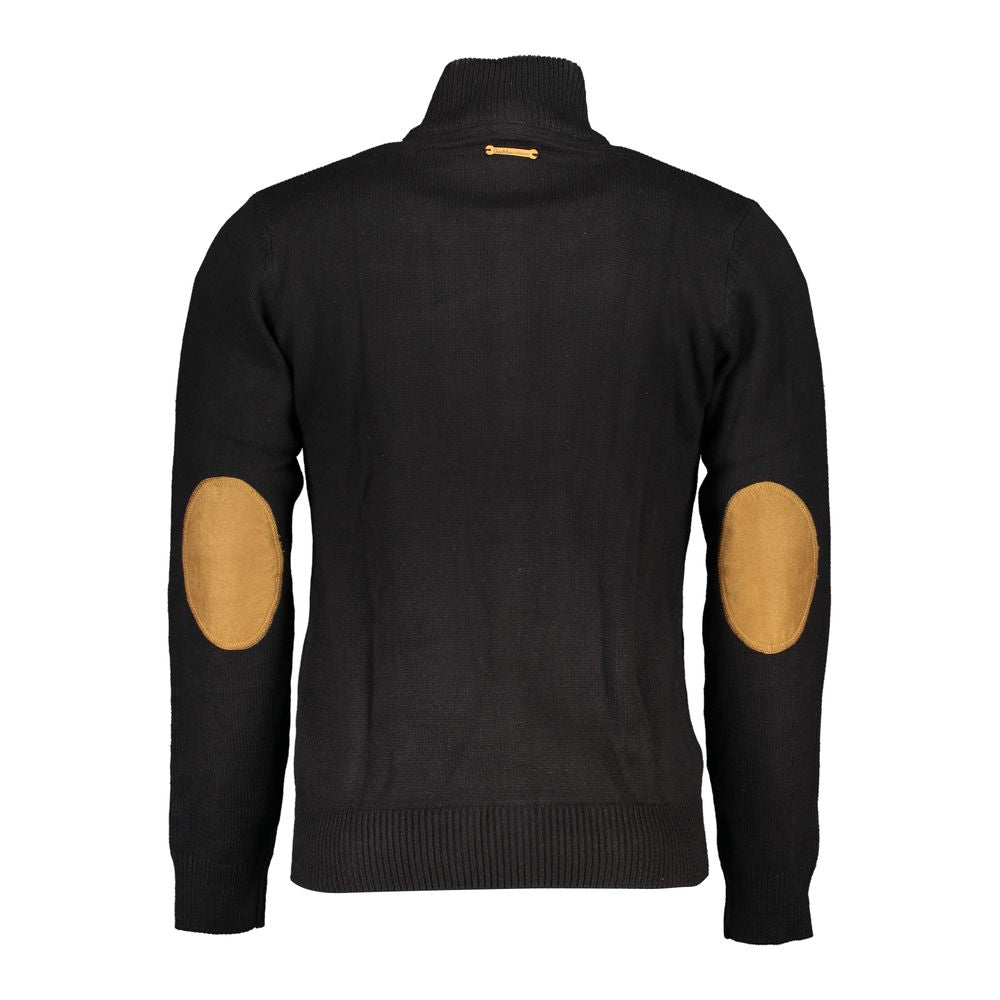 Black Cotton Men's Cardigan - ventzia