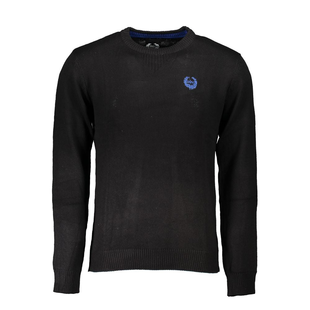 Black Cotton Men's Sweater - ventzia