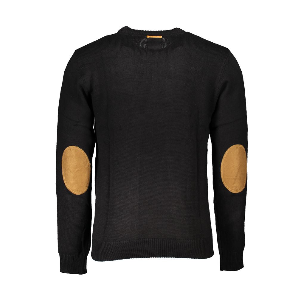 Black Cotton Men's Sweater - ventzia