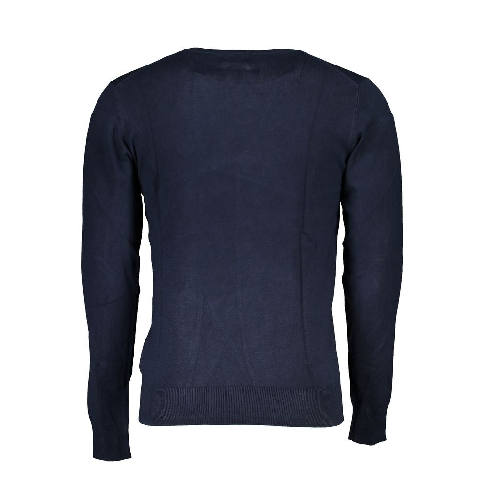 Blue Viscose Men's Sweater - ventzia