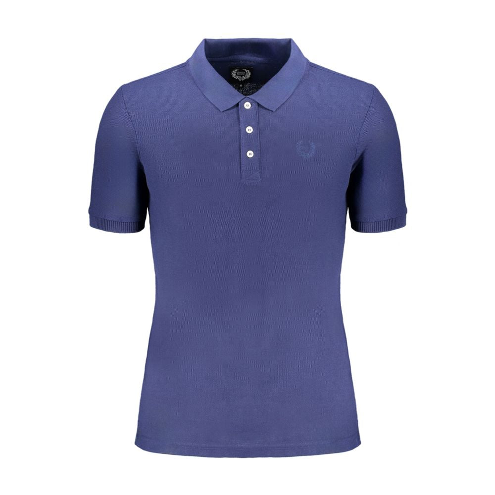 Blue Cotton Men's Polo Shirt - ventzia