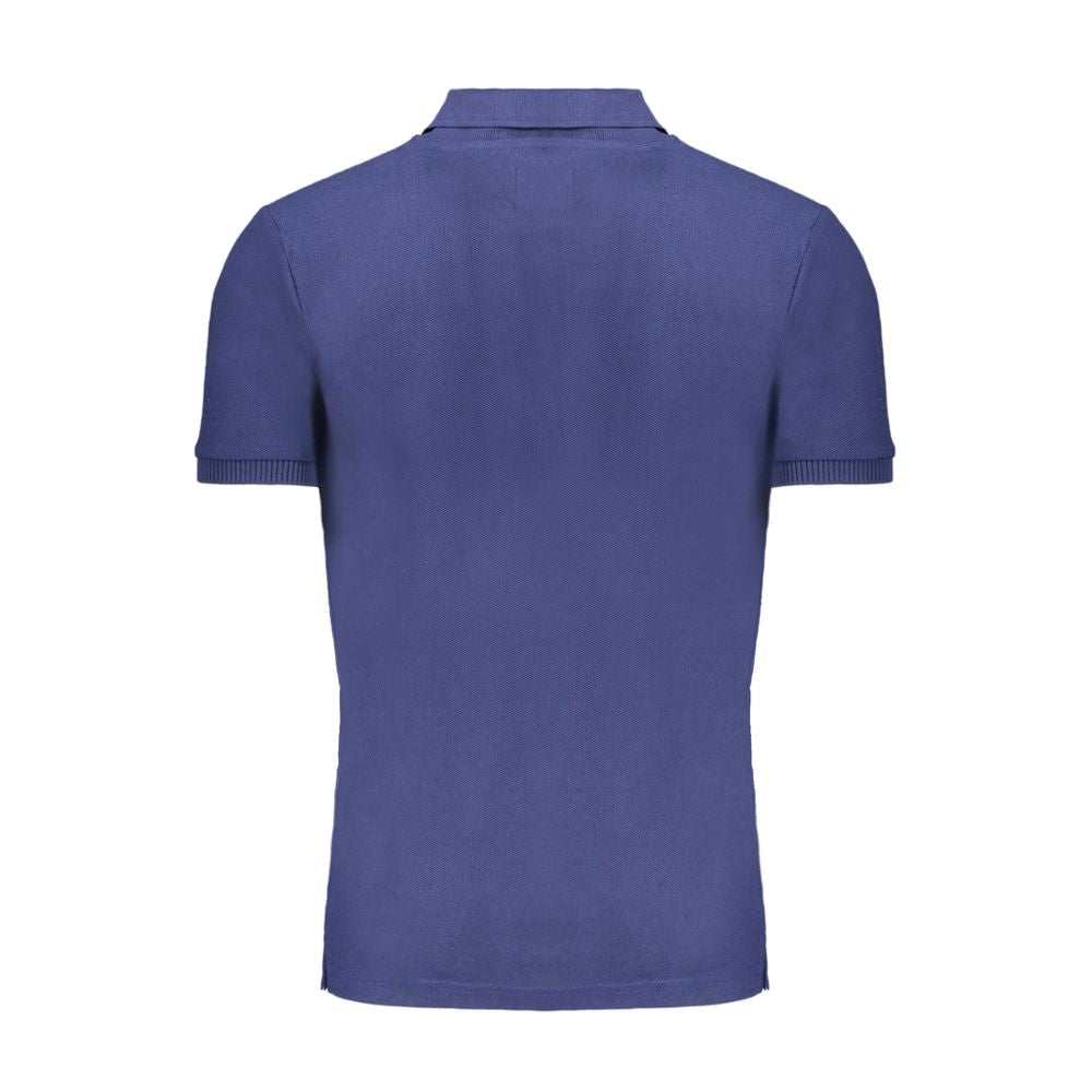 Blue Cotton Men's Polo Shirt - ventzia