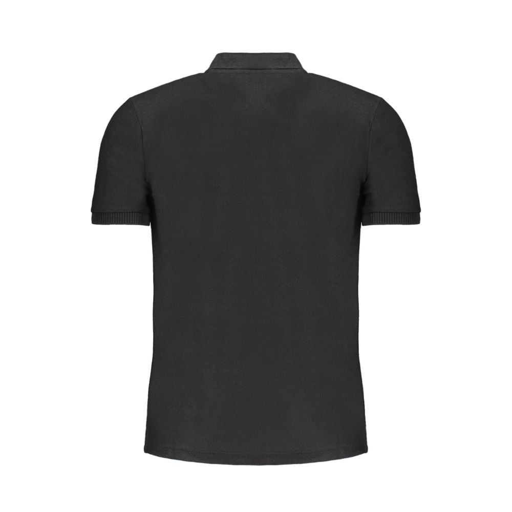 Black Cotton Men's Polo Shirt - ventzia