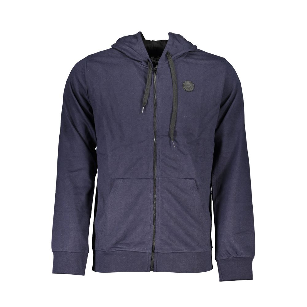 Blue Cotton Men's Hoodie - ventzia