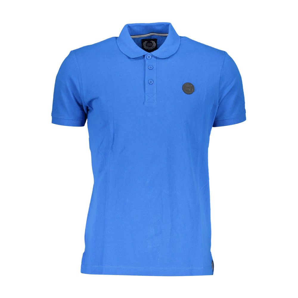 Blue Cotton Polo Shirt - ventzia