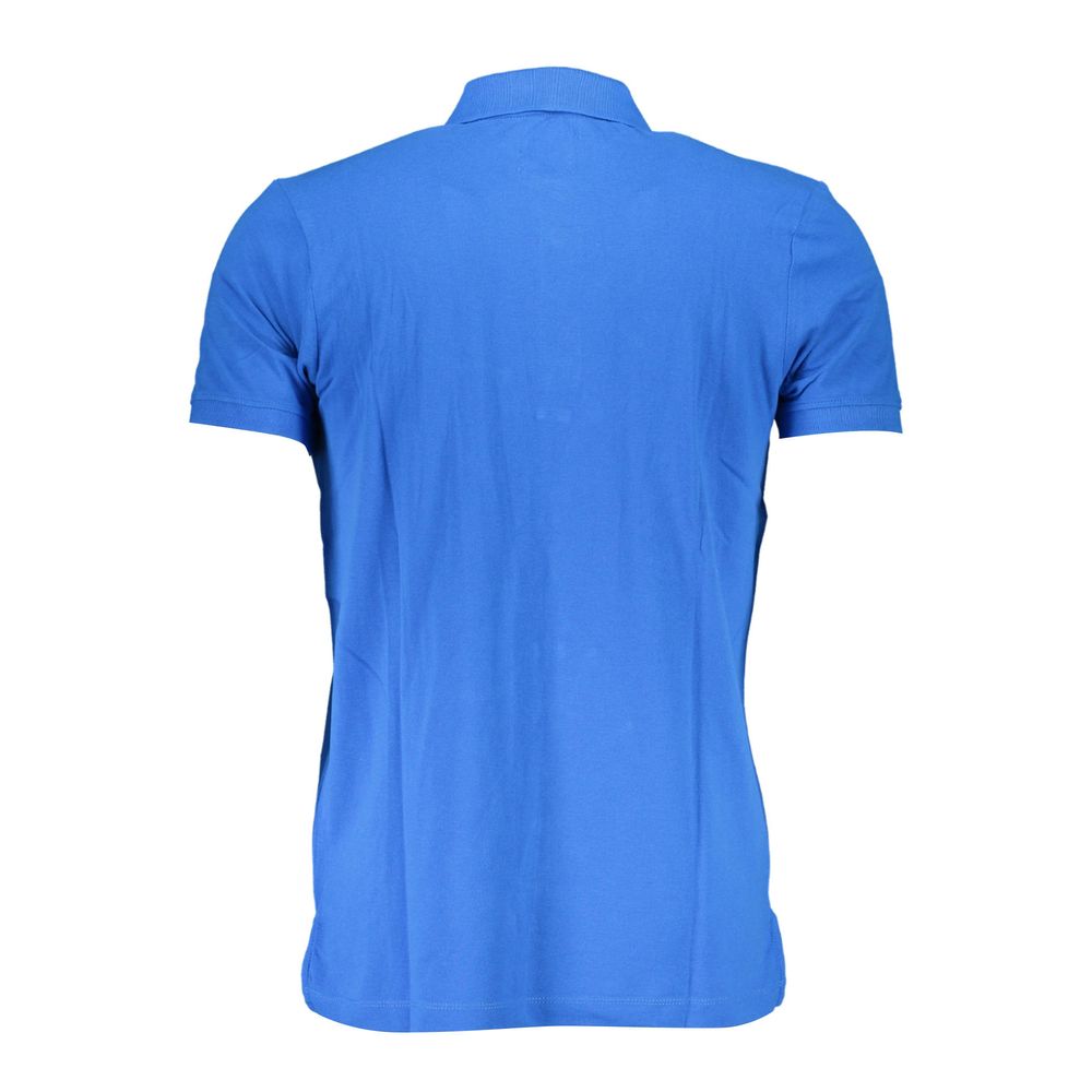 Blue Cotton Polo Shirt - ventzia