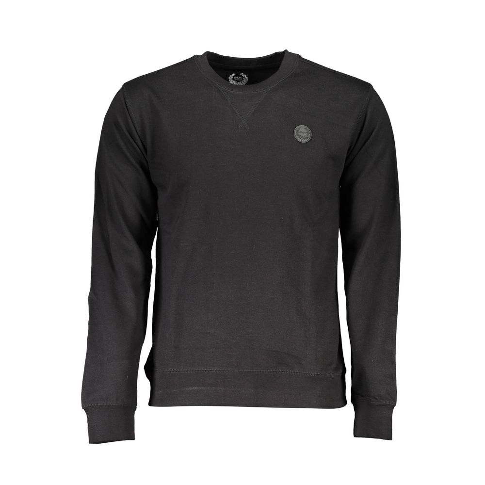 Black Cotton Men Sweatshirt - ventzia