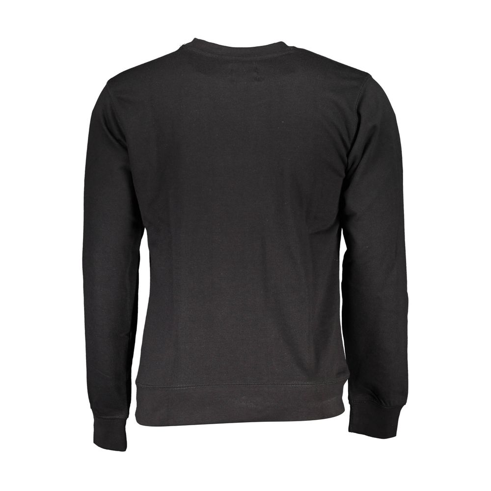 Black Cotton Men Sweatshirt - ventzia