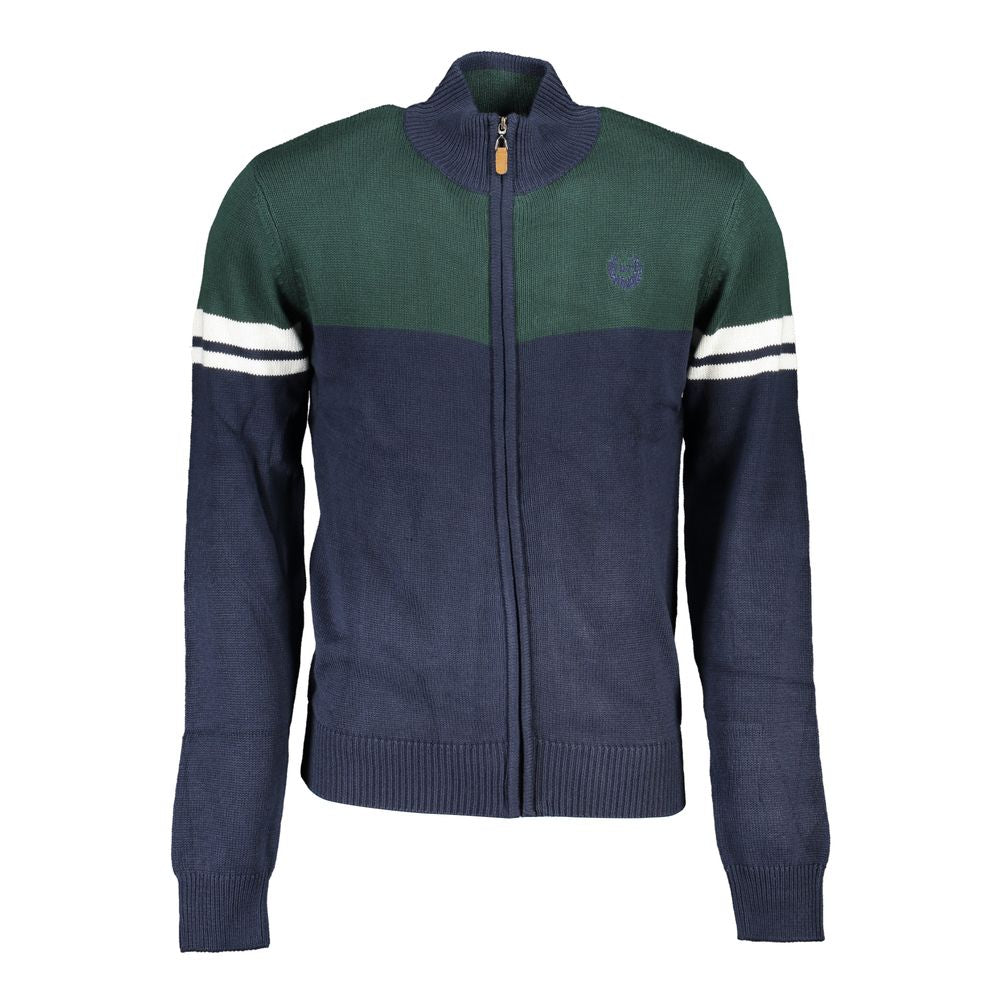 Blue Cotton Men's Cardigan - ventzia