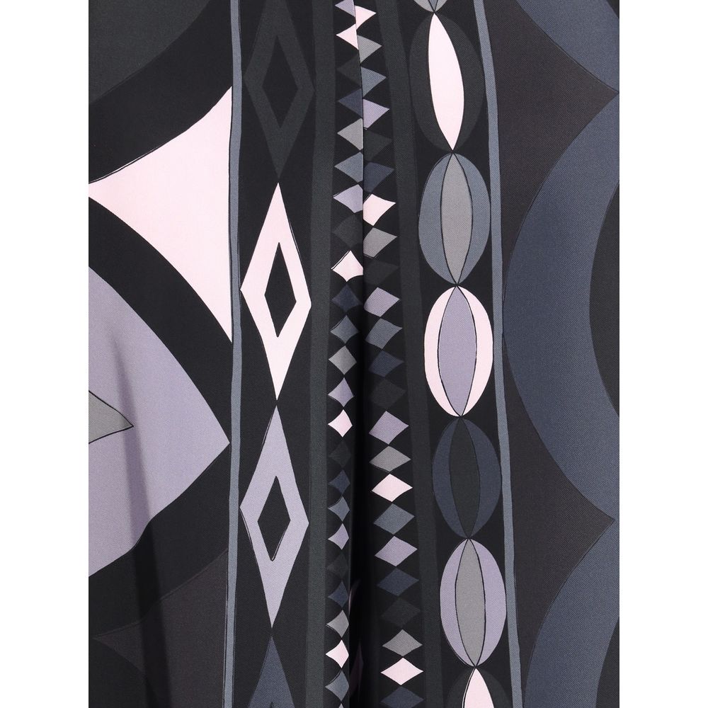 Multicolor Silk Casual Pants