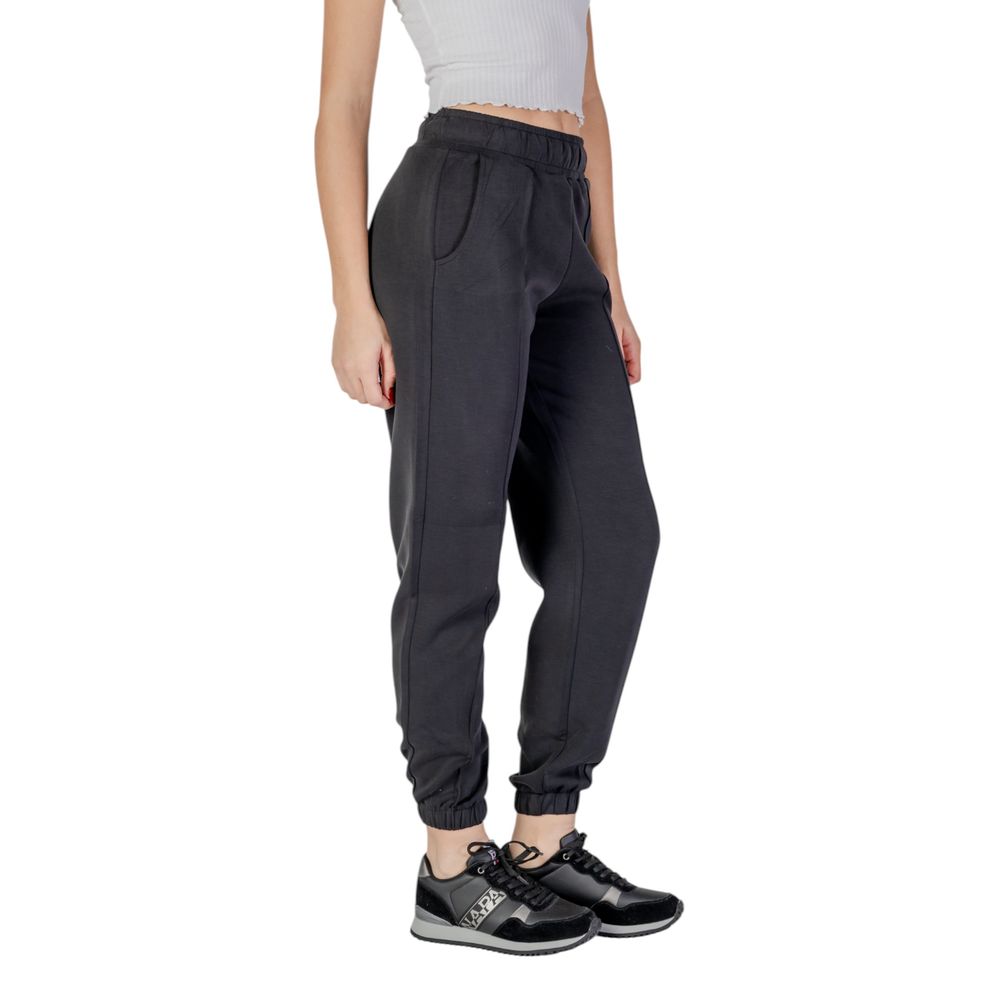 Black Polyester Joggers (Workout Pants)