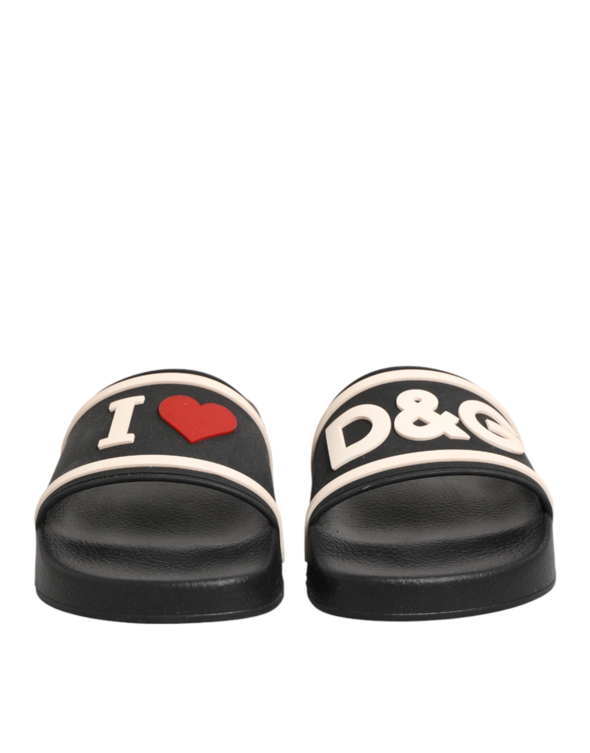 Black Rubber Slides Sandals Beachwear Shoes - ventzia