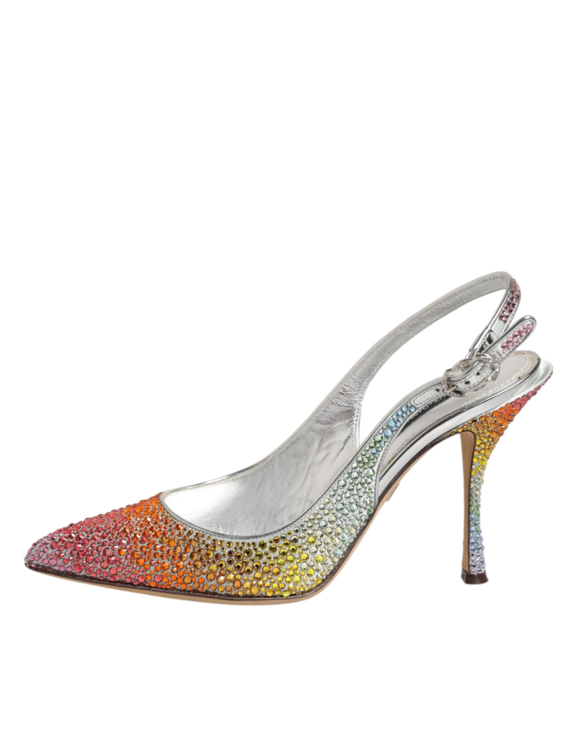 Multicolor Sequin Slingback Pumps Shoes - ventzia