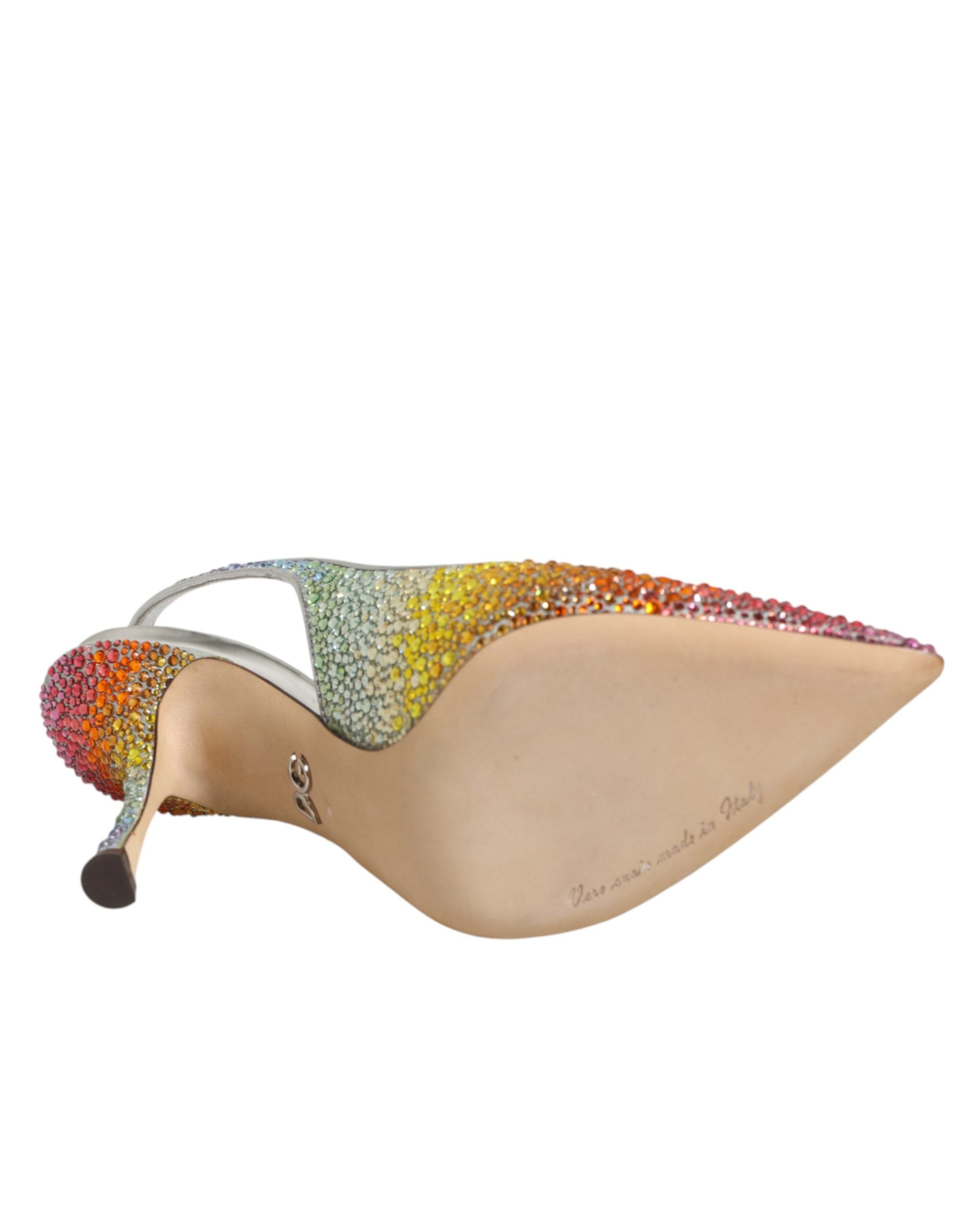 Multicolor Sequin Slingback Pumps Shoes - ventzia