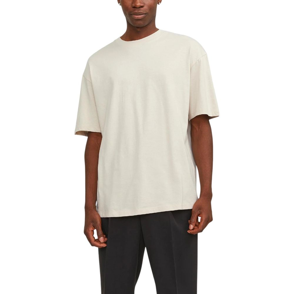 Beige Cotton T-Shirt - ventzia
