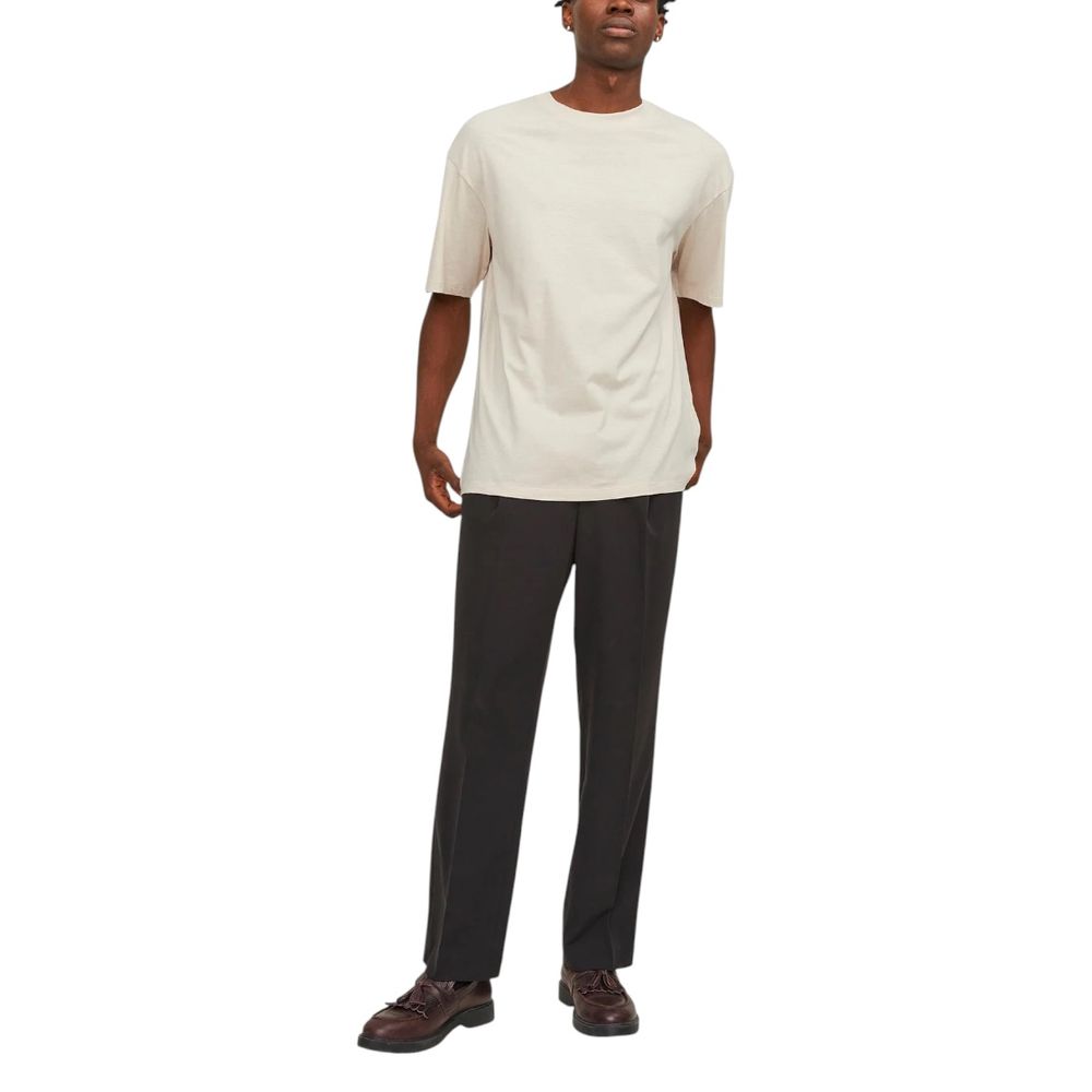 Beige Cotton T-Shirt - ventzia