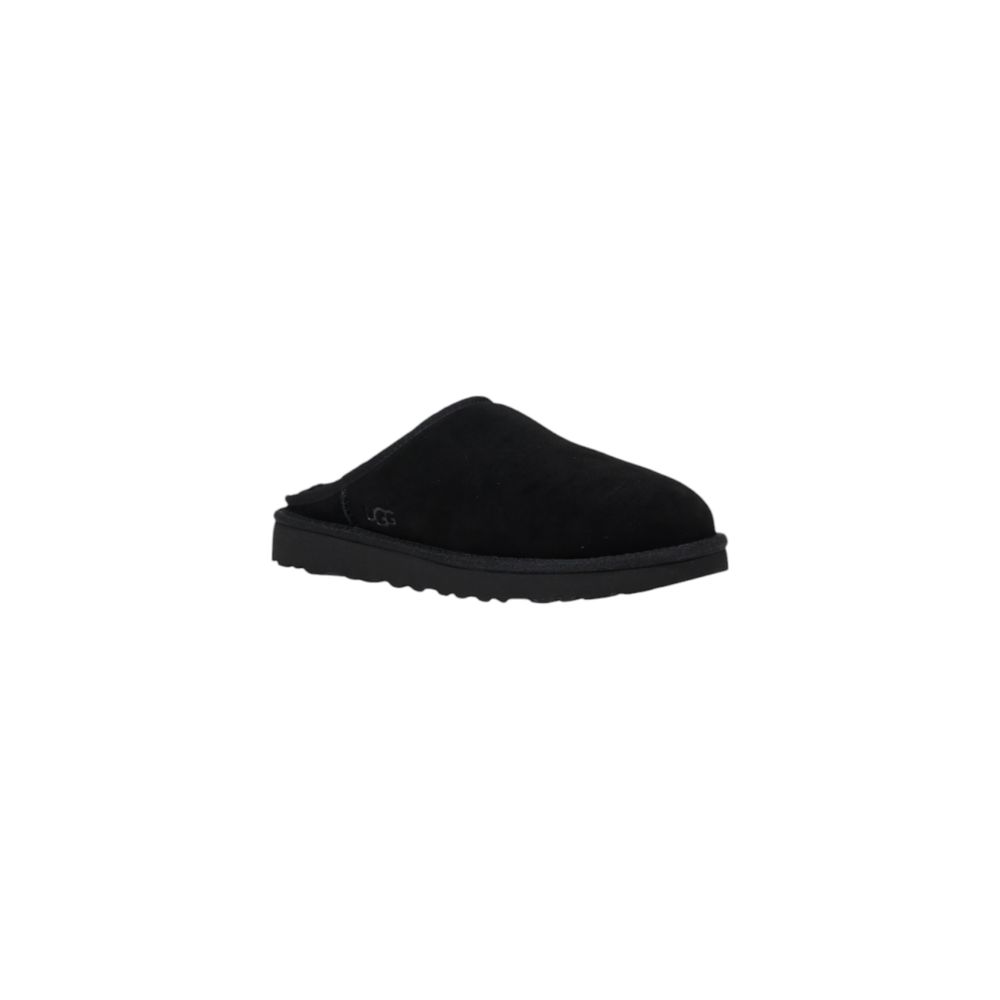 Black Suede Leather Clogs - ventzia