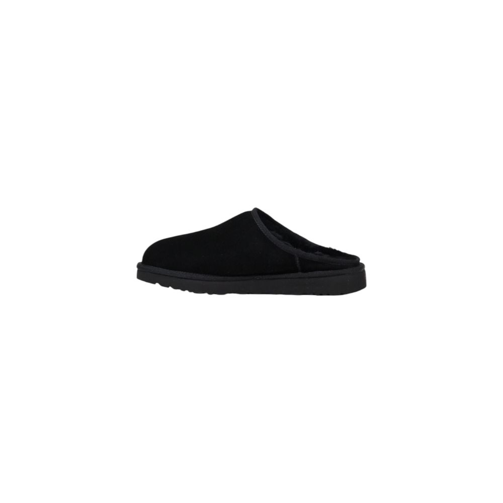 Black Suede Leather Clogs - ventzia
