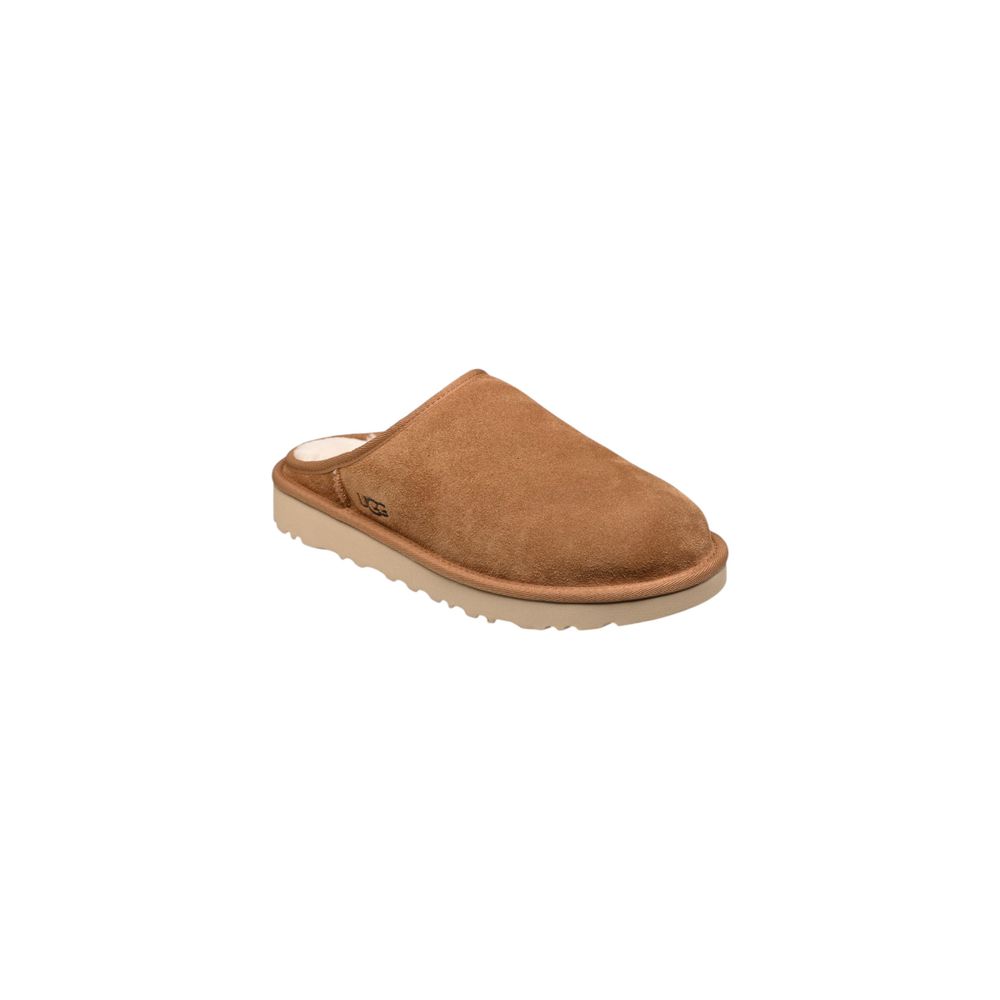 Beige Suede Leather Clogs - ventzia
