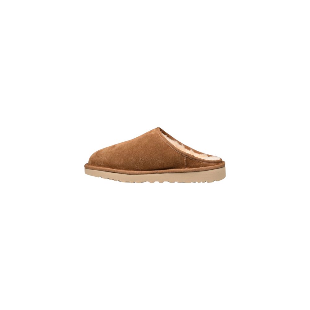 Beige Suede Leather Clogs - ventzia