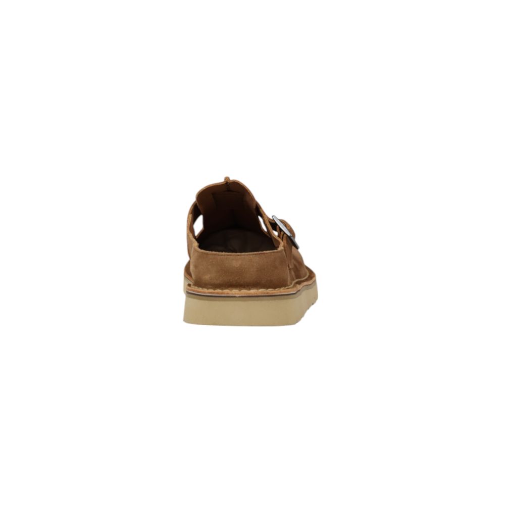 Beige Suede Leather Clogs