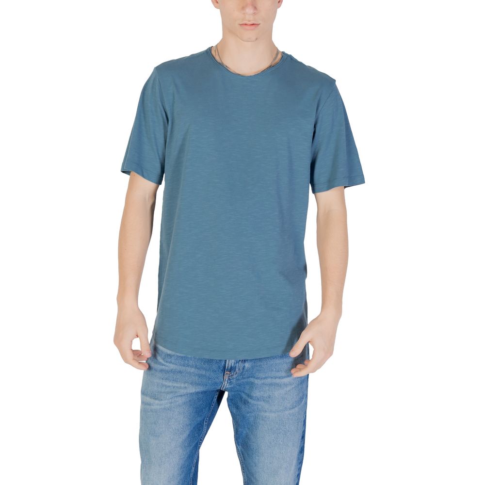 Blue Cotton T-Shirt - ventzia