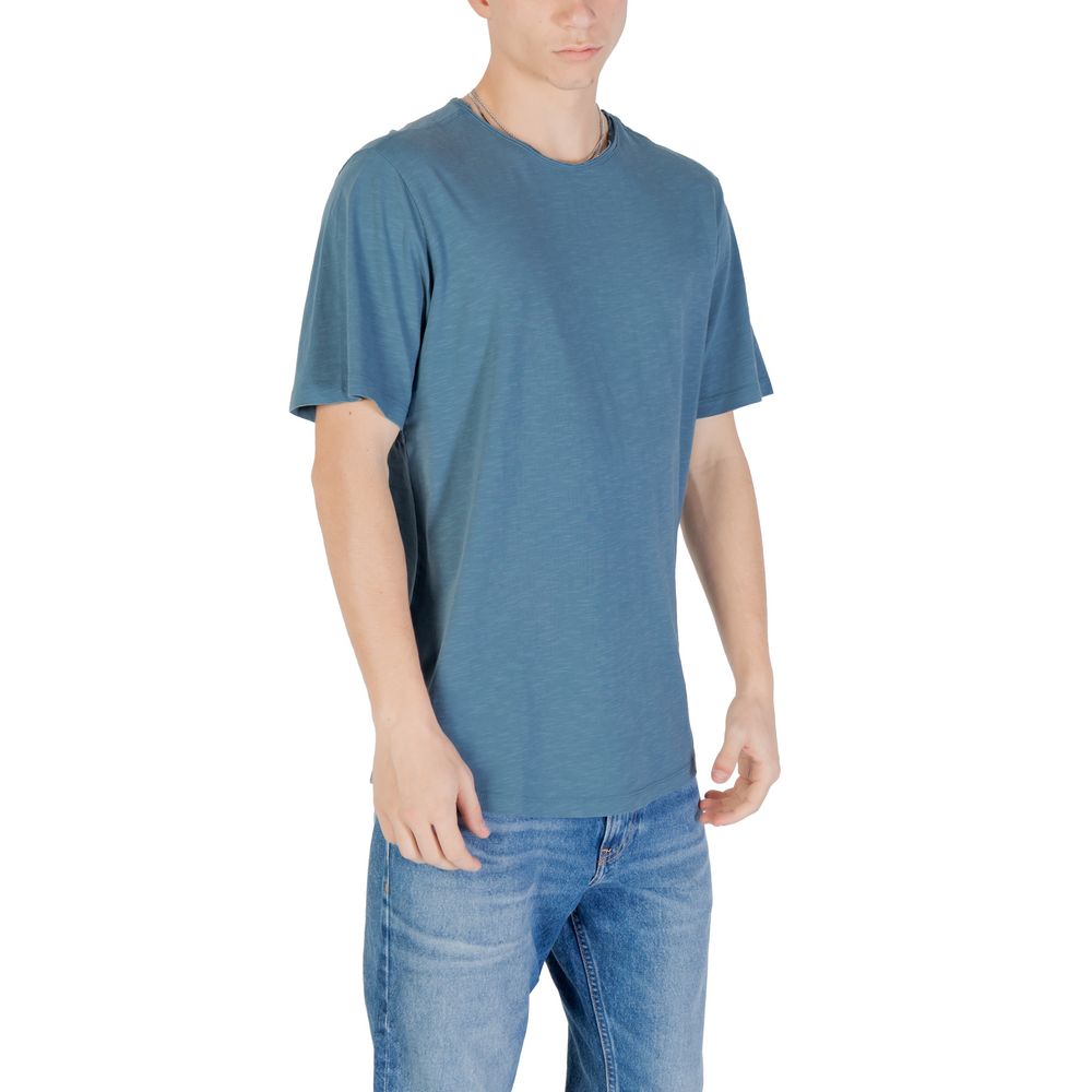 Blue Cotton T-Shirt - ventzia