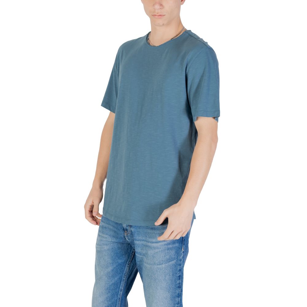 Blue Cotton T-Shirt - ventzia