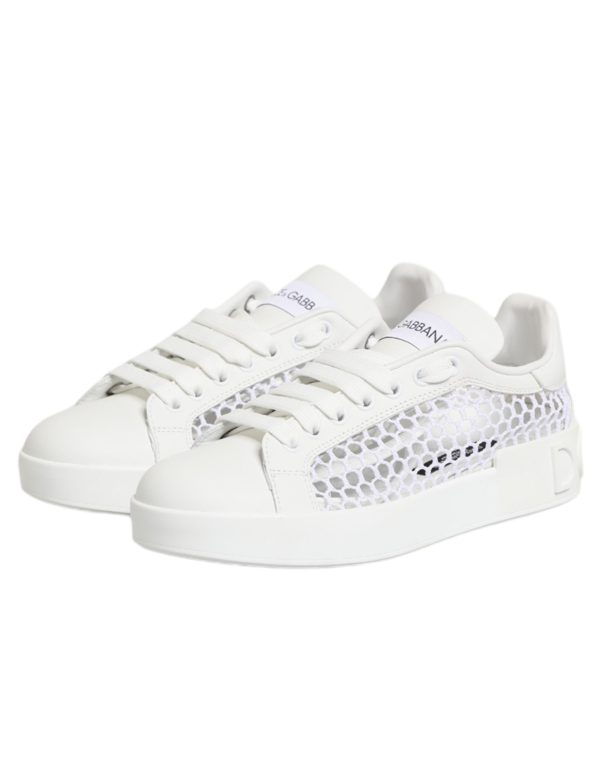 White Mesh Inserts Low Top Sneakers Shoes - ventzia