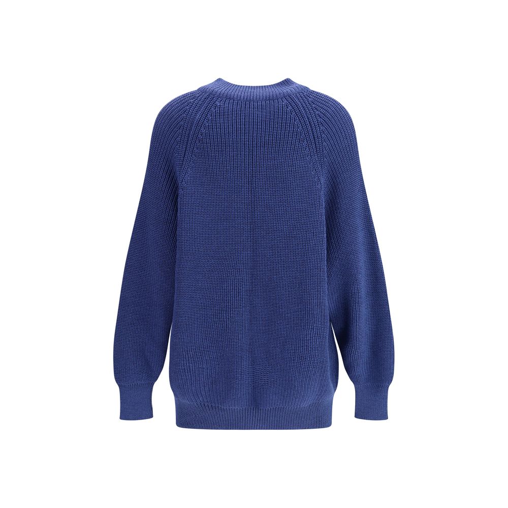 Blue Merino Wool Sweatshirt