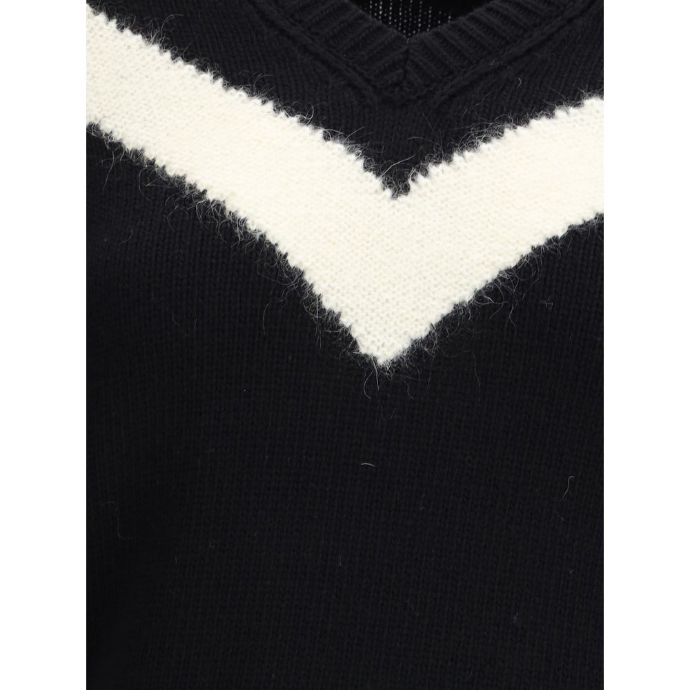 Black Fleece Wool Sweatshirt - ventzia