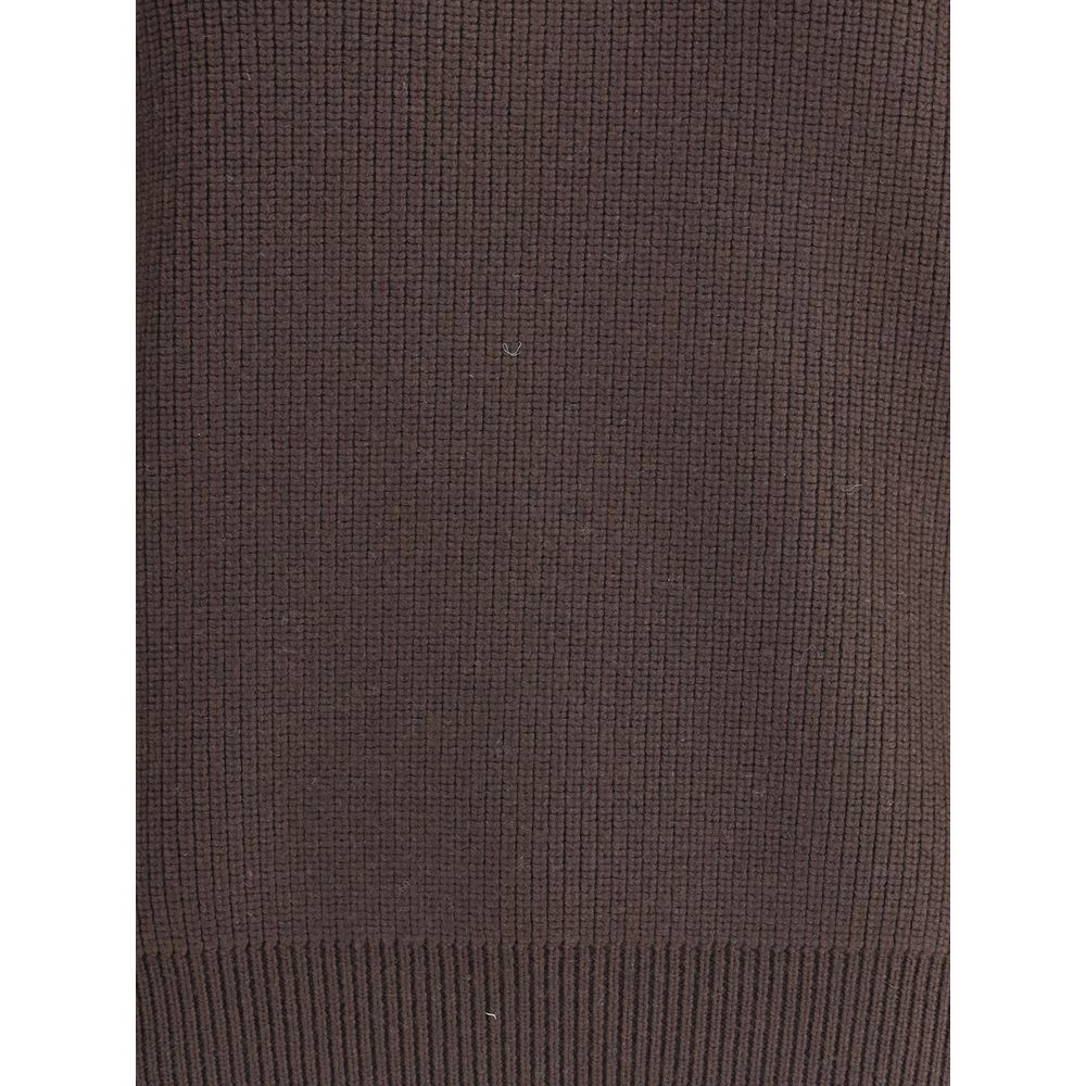 Brown Lamb Leather Sweatshirt