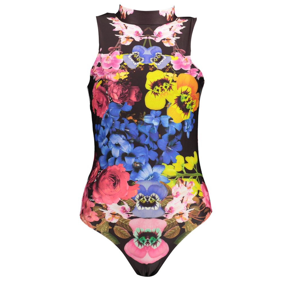 Black Polyester Bodysuit - ventzia
