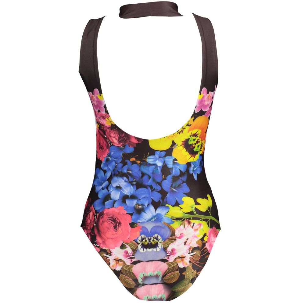 Black Polyester Bodysuit - ventzia