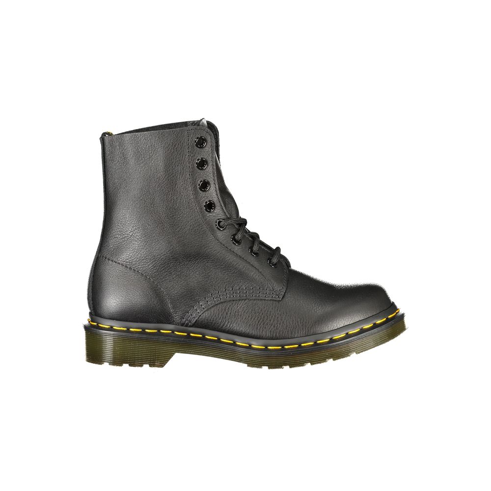 Black Leather Unisex Boot - ventzia