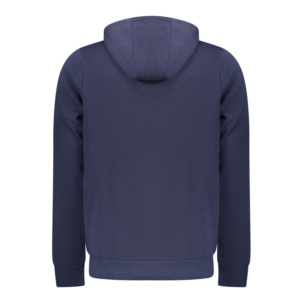 Blue Cotton Men's Hooded Sweatshirt - ventzia