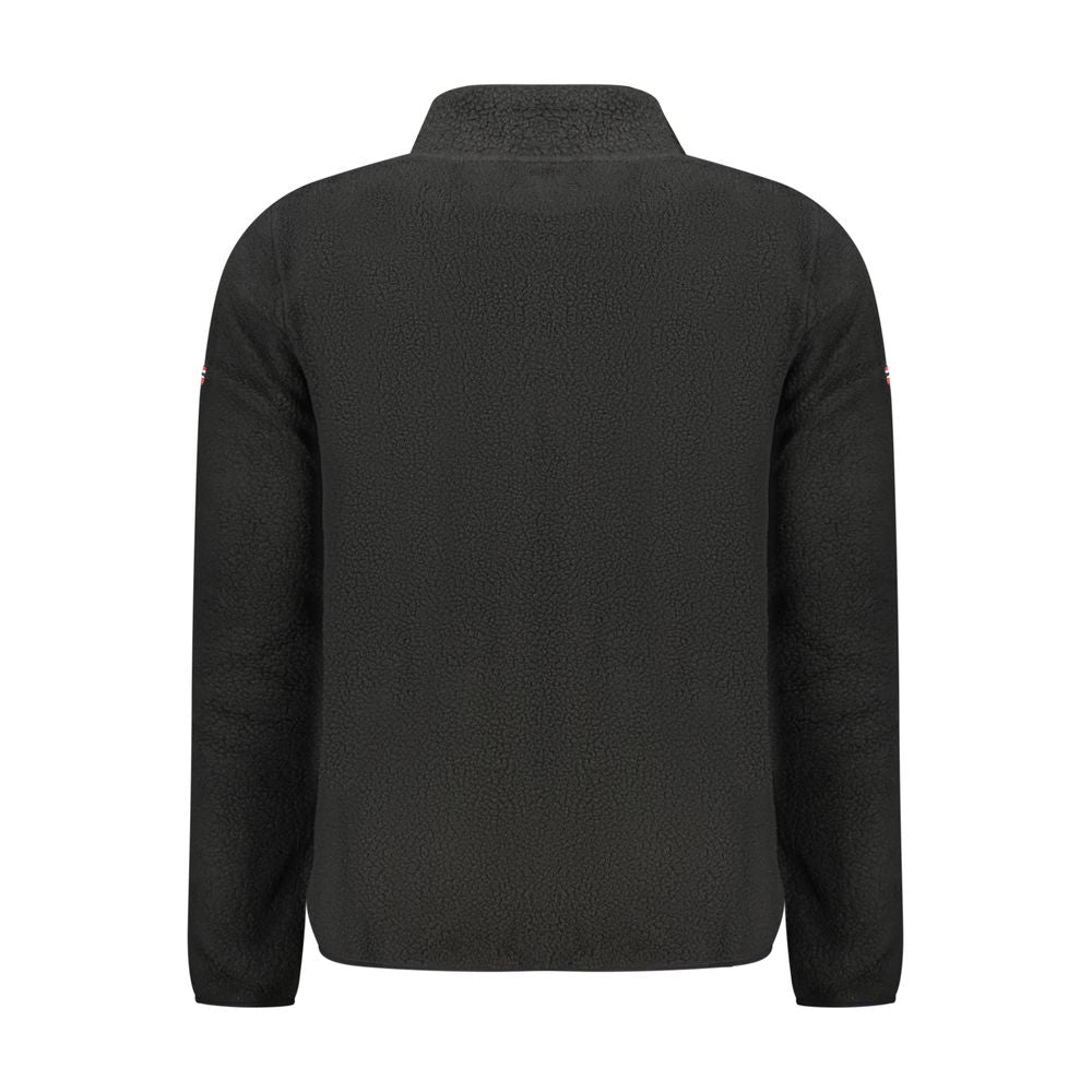 Black Polyester Men's Sweatshirt - ventzia
