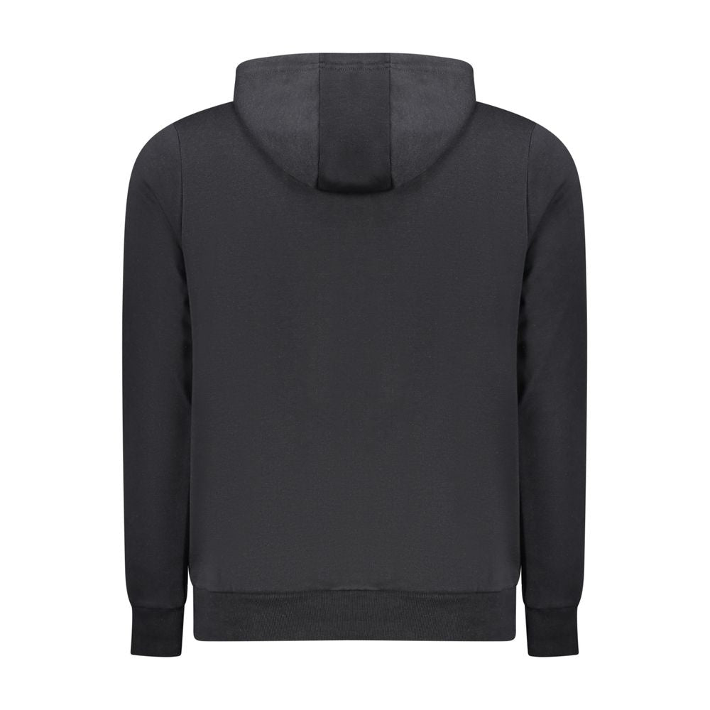 Black Cotton Men's Hooded Sweatshirt - ventzia
