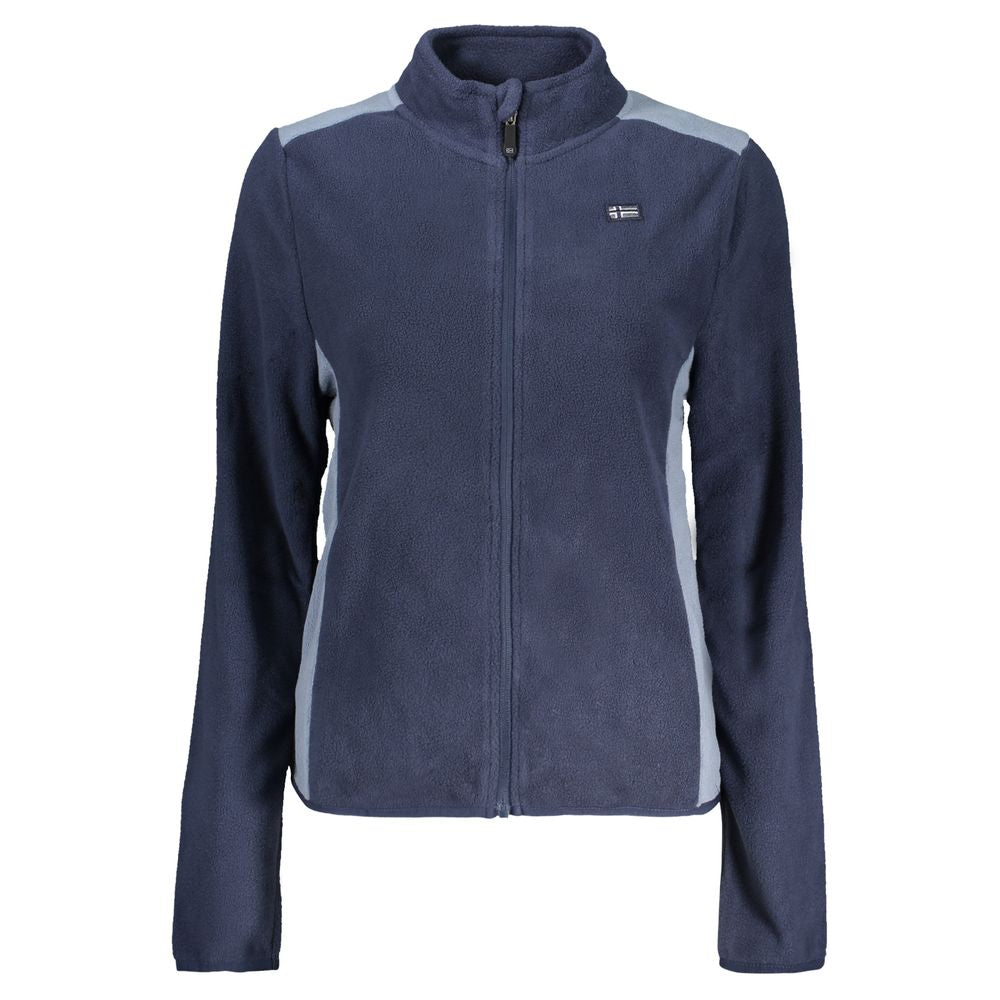 Blue Polyester Women's Sweatshirt - ventzia